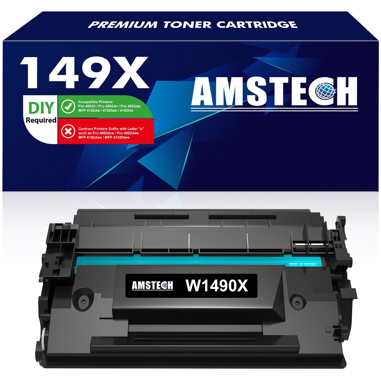 Cartouche De Toner Compatible HP 149X/W1490X - Avec Puce, 9500 Pages, Pour LaserJet Pro 4002/4102 Series