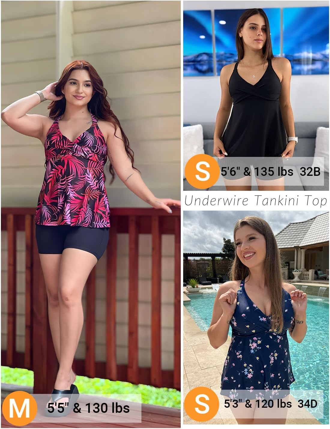 Women Underwire Tankini Top - Flowy Swimsuit Top Only Cross Back Twist Bathing Suit No Bottom 2025 - Image 5