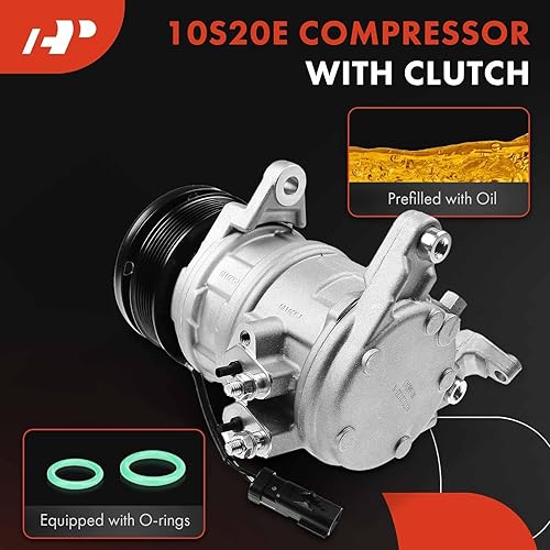 Miniatura 3 de A-Premium Compresor de aire acondicionado de CA con embrague compatible con Dodge Durango 5.7L 2004-2008, Chrysler Aspen 5.7L 2007-2008, estilo
