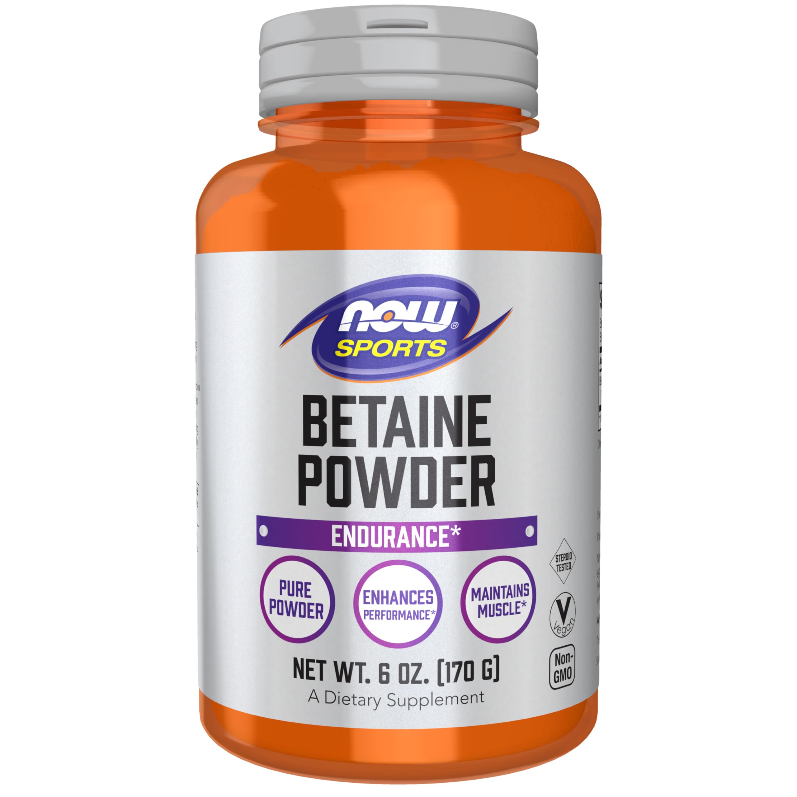 NOW Sports Nutrition, Betaine Powder, Endurance*, Pure Powder, Enhances Performance*, Maintains Muscle*, 6 oz (170 g)