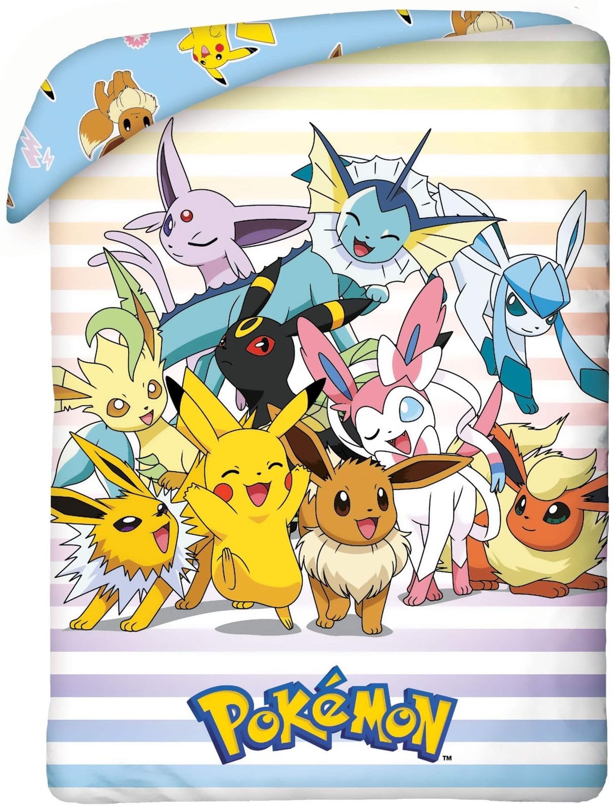 Biancheria da letto, 140 x 200 cm, motivo: Pokemon, POK322