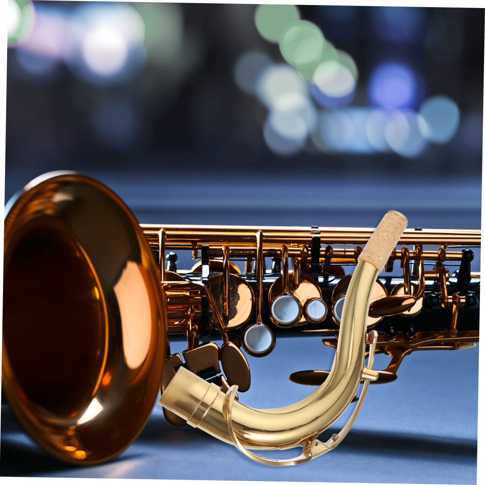 Collo Saxofono Curvo in Ottone Dorato, Parte di Ricambio | Tubo Piegato per Sax Contralto in Si Bemolle, Accessorio Musicale 1 Pezzo, Facile da Regolare e Pratico