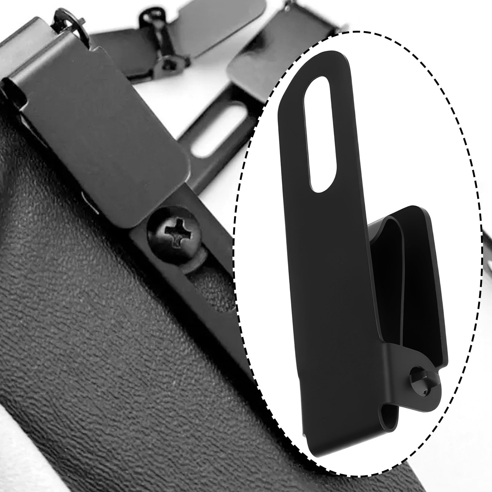 2er Pack Werkzeugetui EDC aus Edelstahl Multi Clip für Gürtel Befestigung für Klapp und Feststehende Klingen