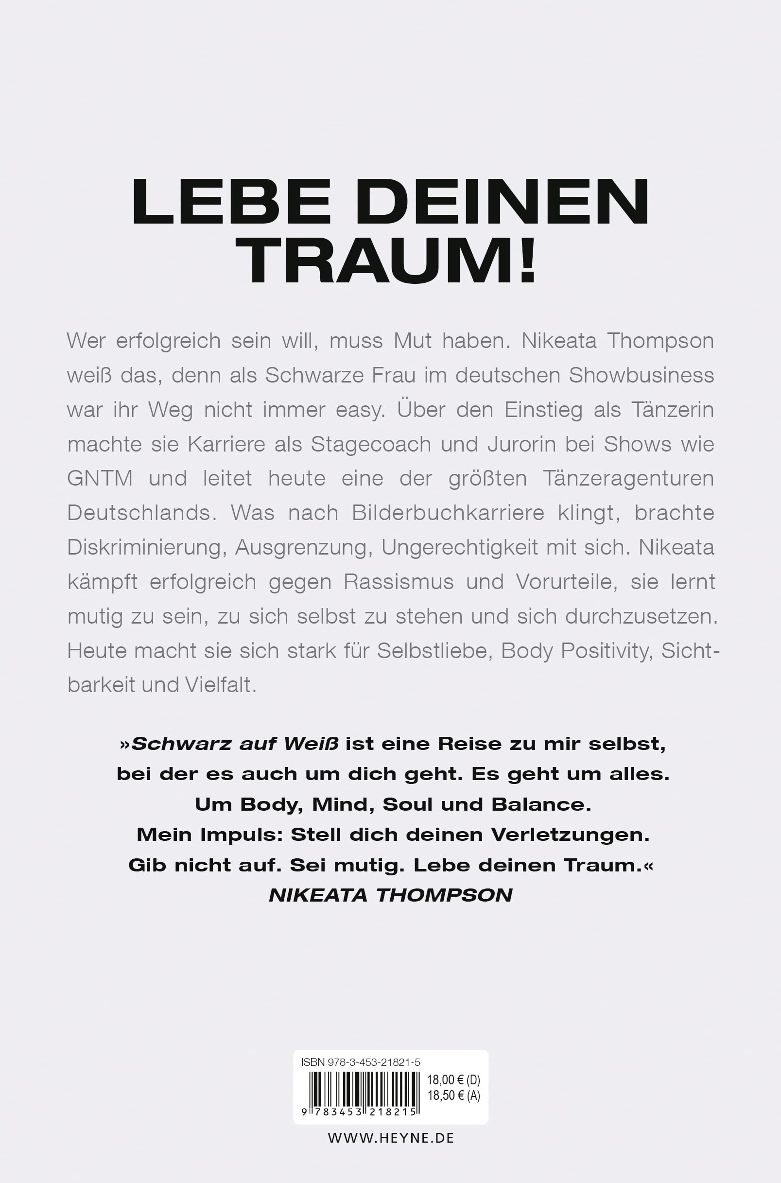 Schwarz auf weiß: Trau dich zu träumen und schaff das Unmögliche
