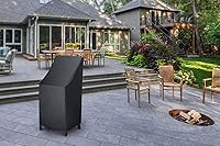 Vista 8 de Fundas para sillas de patio, respaldo alto, impermeables, 600D resistentes al agua, fundas para sillas de taburete de bar para 4 a 6 sillas