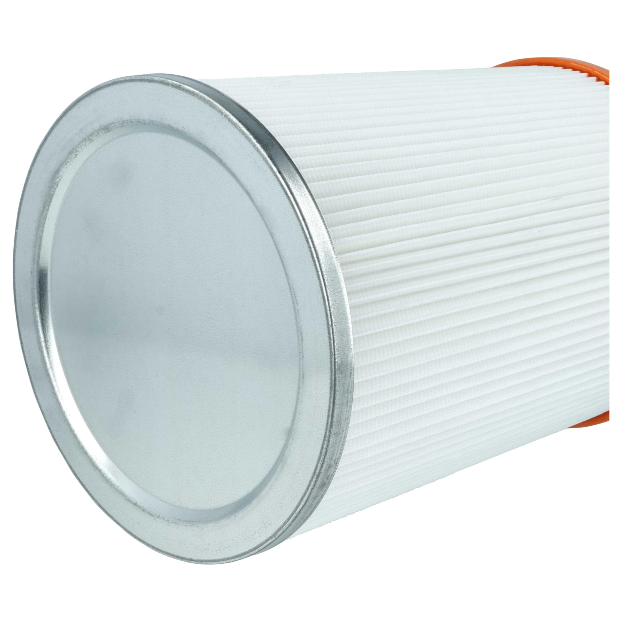 vhbw 4x Faltenfilter kompatibel mit Nilfisk/Alto/Wap turbo M2 | D2, M2 S-FA, M2 L, D R 637, D/X-B1, D-B1 Staubsauger - Patronenfilter Orange Weiß