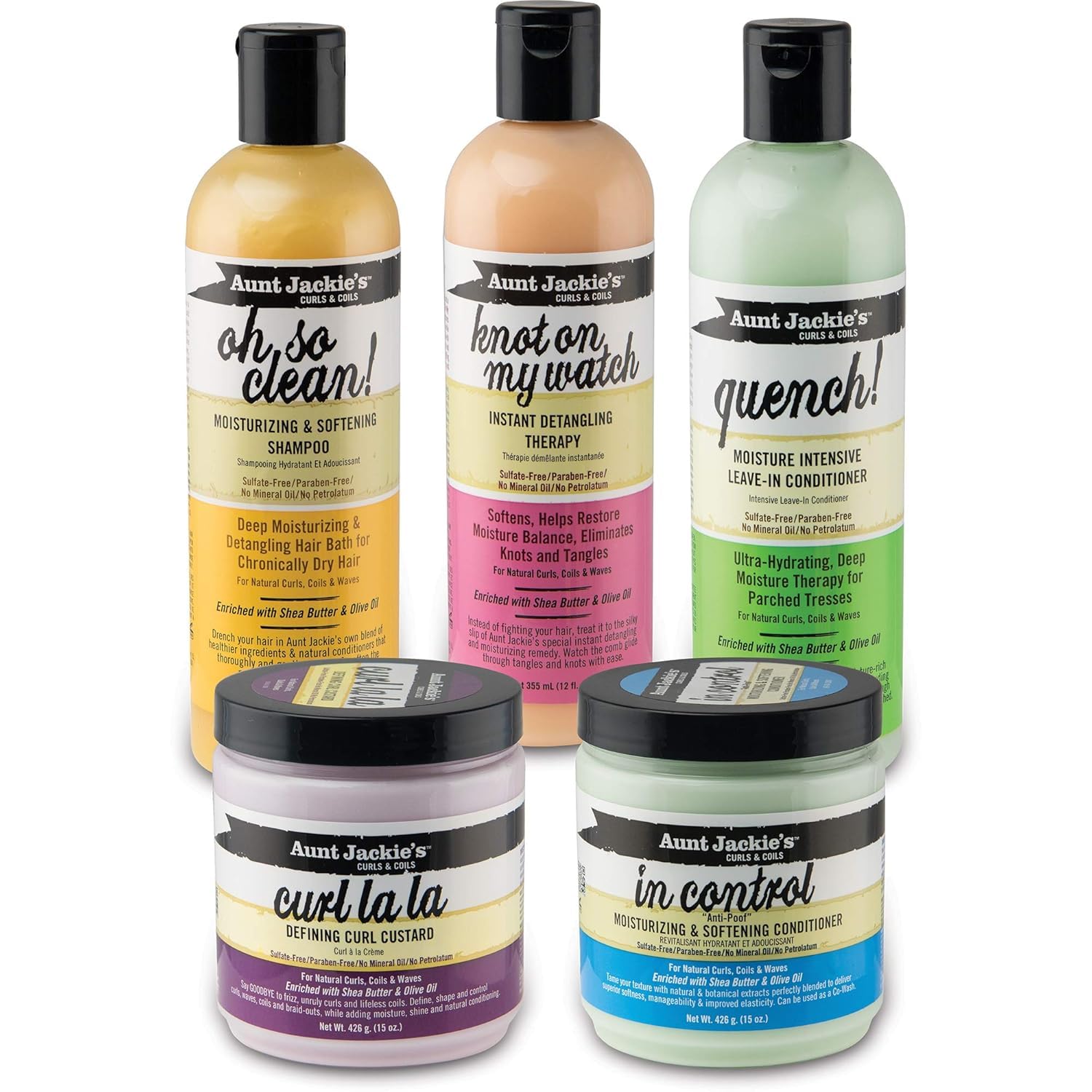 Aunt Jackie's Knot On My Watch Instant Hair Detangling Therapy, 12 oz, Pack of 3