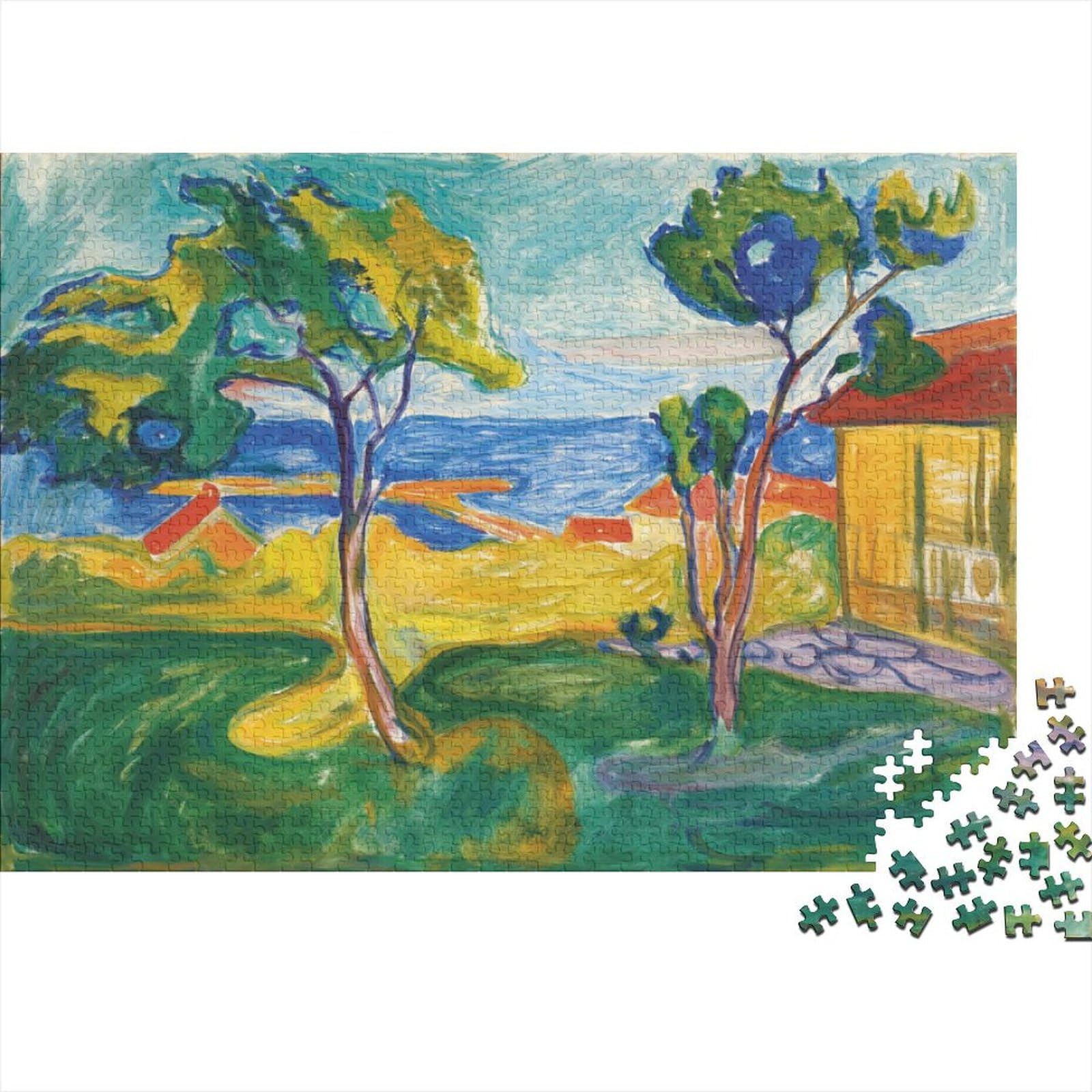 David Hockney Puzzle Wooden 1000 Piece Fine Art Jigsaw Impossible Museum Jigsaws Oil Painting Puzzles Challenge Toy Educational Games