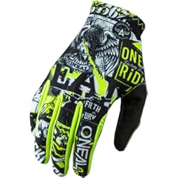 Guantes De Motoquero ONeal | Guantes de Ciclismo y Motocross | MX MTB DH FR Downhill Freeride | Materiales duraderos y Flexibles, Palma ventilada | Guante Matrix Attack | Unisex