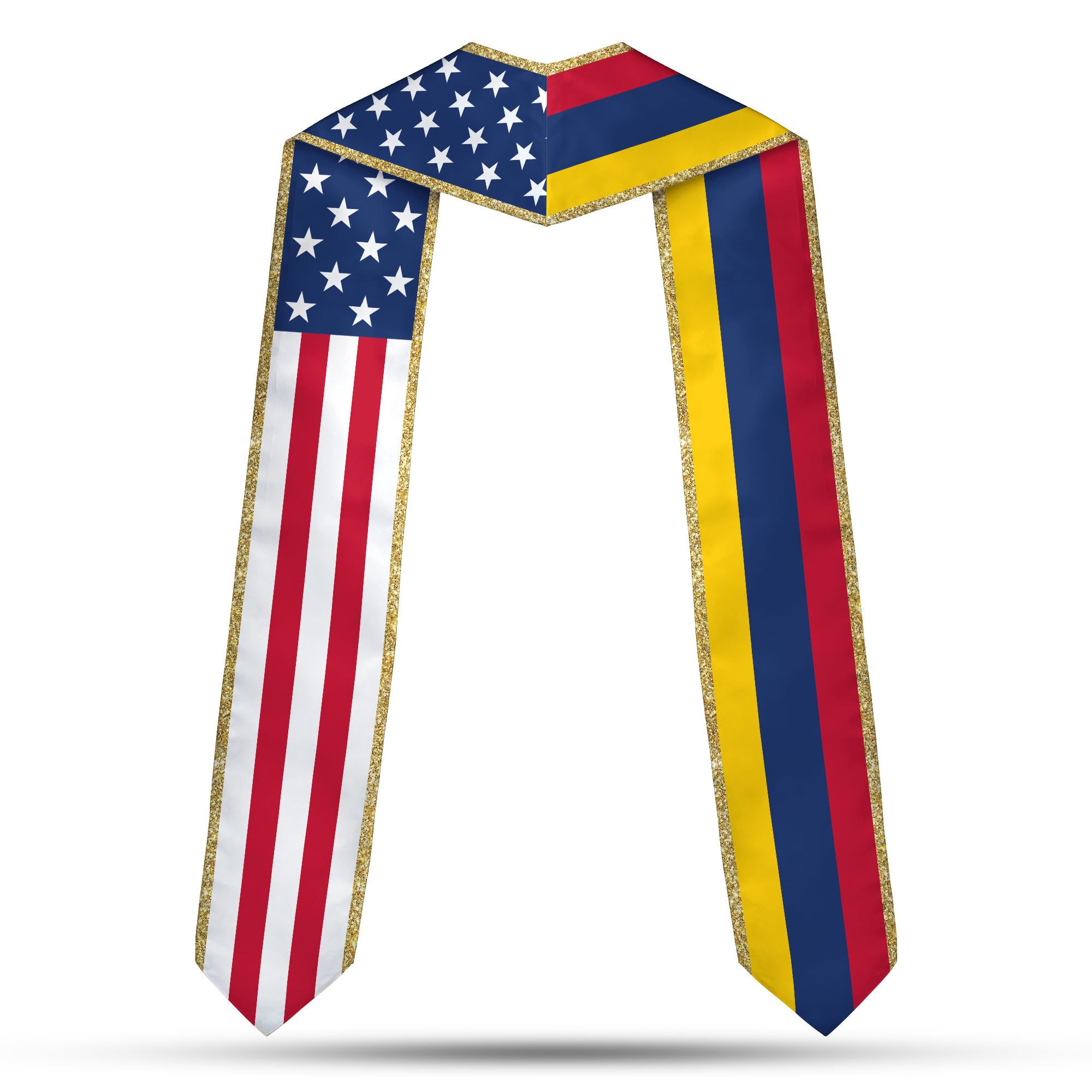 MonkeyVan Colombians Graduation Sash, Custom Colombians American Flag Graduation Sash 2025, Colombia Graduation Stole Style 14