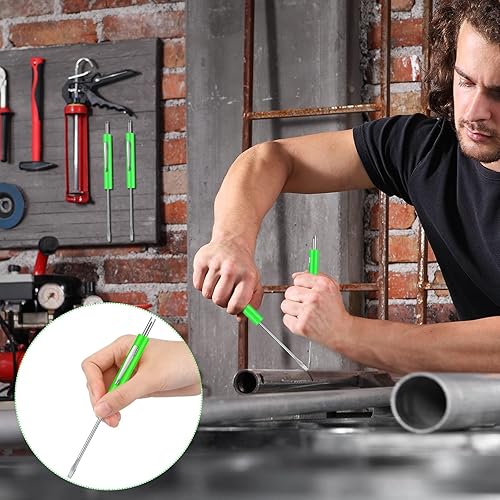 Miniatura 6 de Zhehao 10 destornilladores de bolsillo con herramientas de extracción de núcleo de válvula, mini juego de destornilladores dobles pequeños con clip