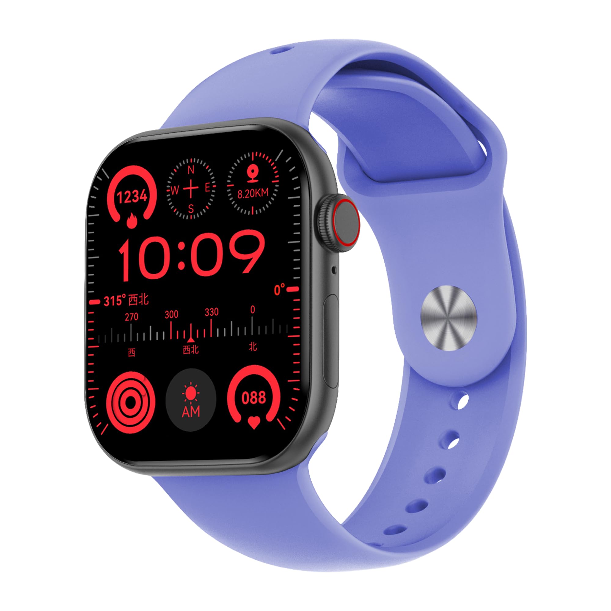 Slazenger Easy Connect Elite Akıllı Saat, AMOLED Ekran, 42mm Kasa, Spor Takip, Sağlık Takip, IP68 Su Geçirmez, Uzun Pil Ömrü, Dokunmatik Ekran, Silikon Kayış, Hediyeli, Lila