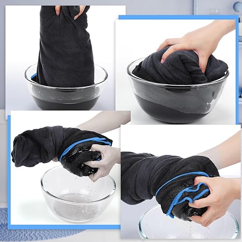 Miniatura 6 de Juego de 12 toallas de baño de microfibra de gran tamaño, extra grandes, toallas de baño para piscina, altamente absorbentes, suaves, toallas de