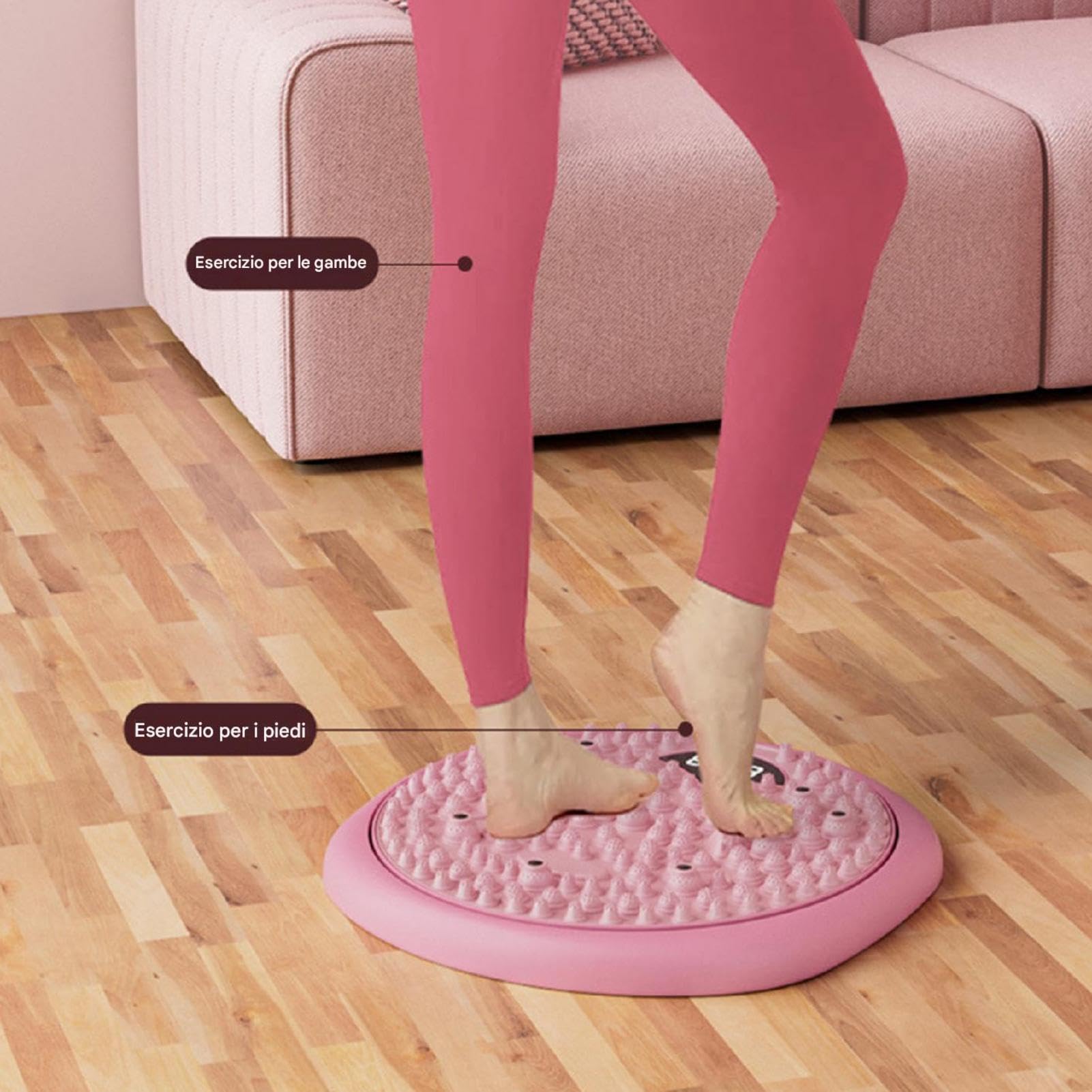 Fußreflexzonenmassagegerät, Fußdruckmassagegerät Druckpunktkissen 2 in 1 Rundes Kissen zur Entlastung des Fußes, Yogamatte für Felsenfuß mit Mag