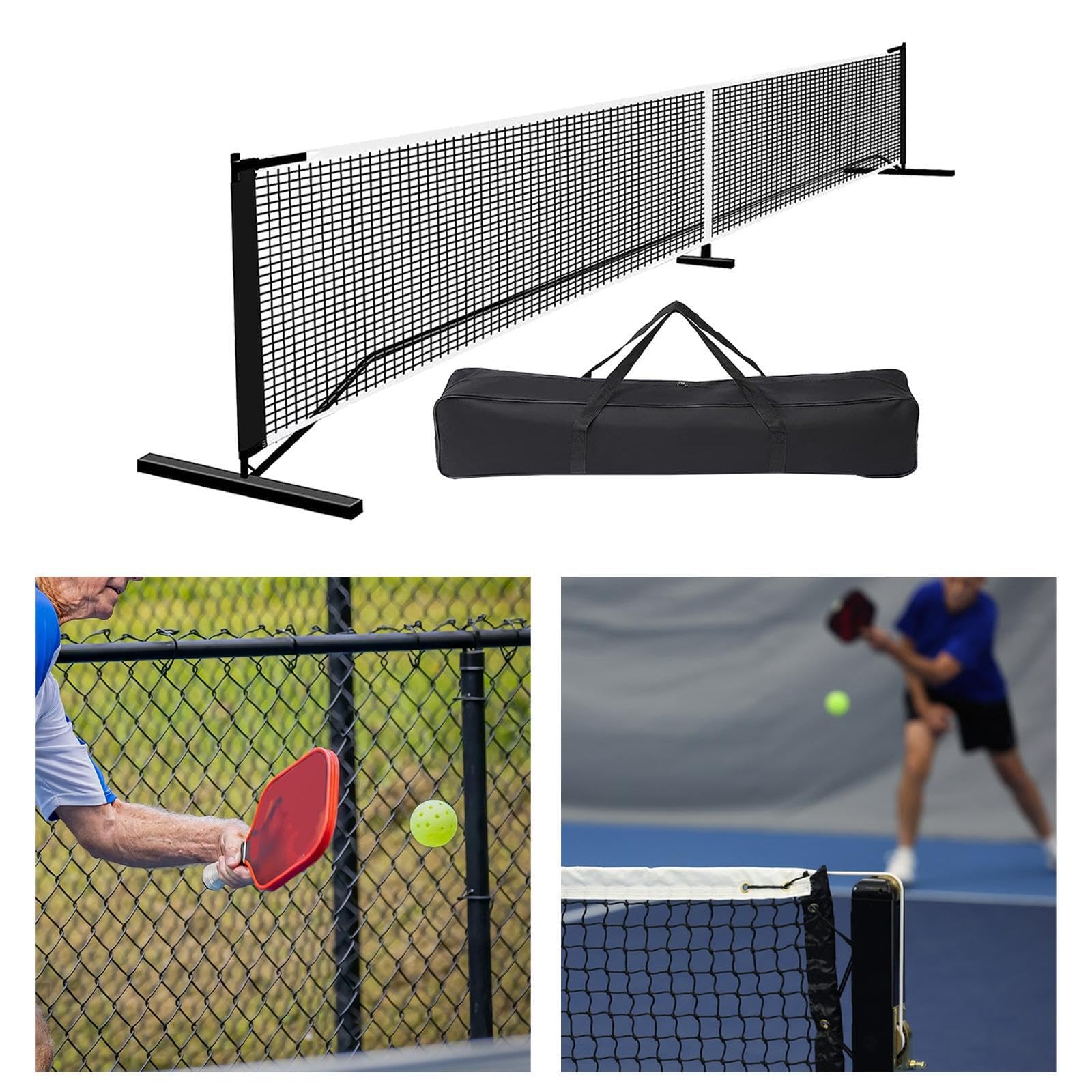 Rete da Pickleball Portatile, Attrezzatura Facilmente trasportabile per la Pratica del Tennis e del Badminton nei Cortili e nei parchi, Rete da Gioco per Pickleball,