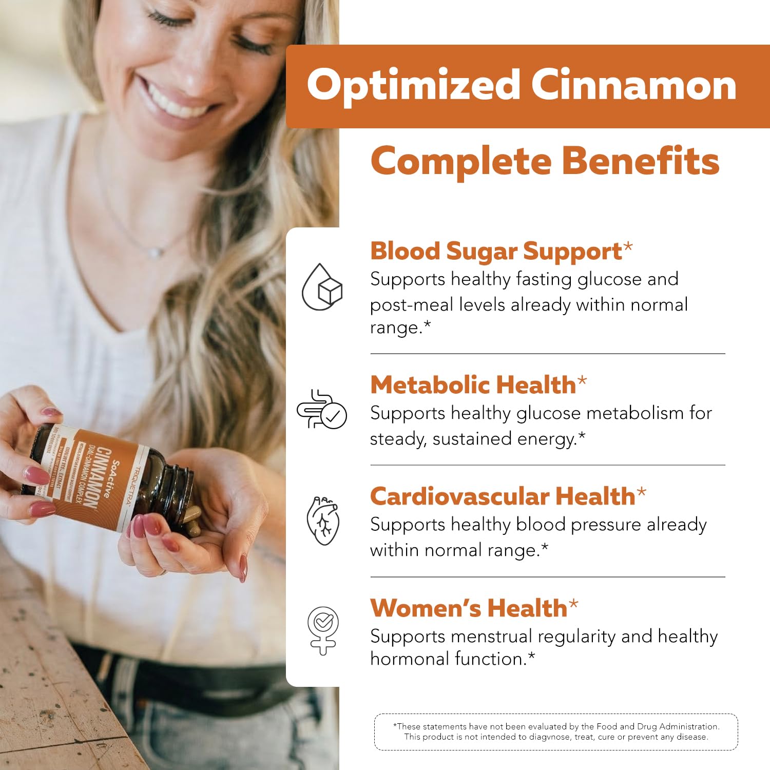 SoActive Cinnamon - 1000mg, Cinnulin PF® Extract + Organic Ceylon Cinnamon Capsules, 20x Active Compounds, Support for Metabolism, Heart & Hormonal Health, Clinically Studied Dose (60 Vegan Capsules) — Amazon image 7
