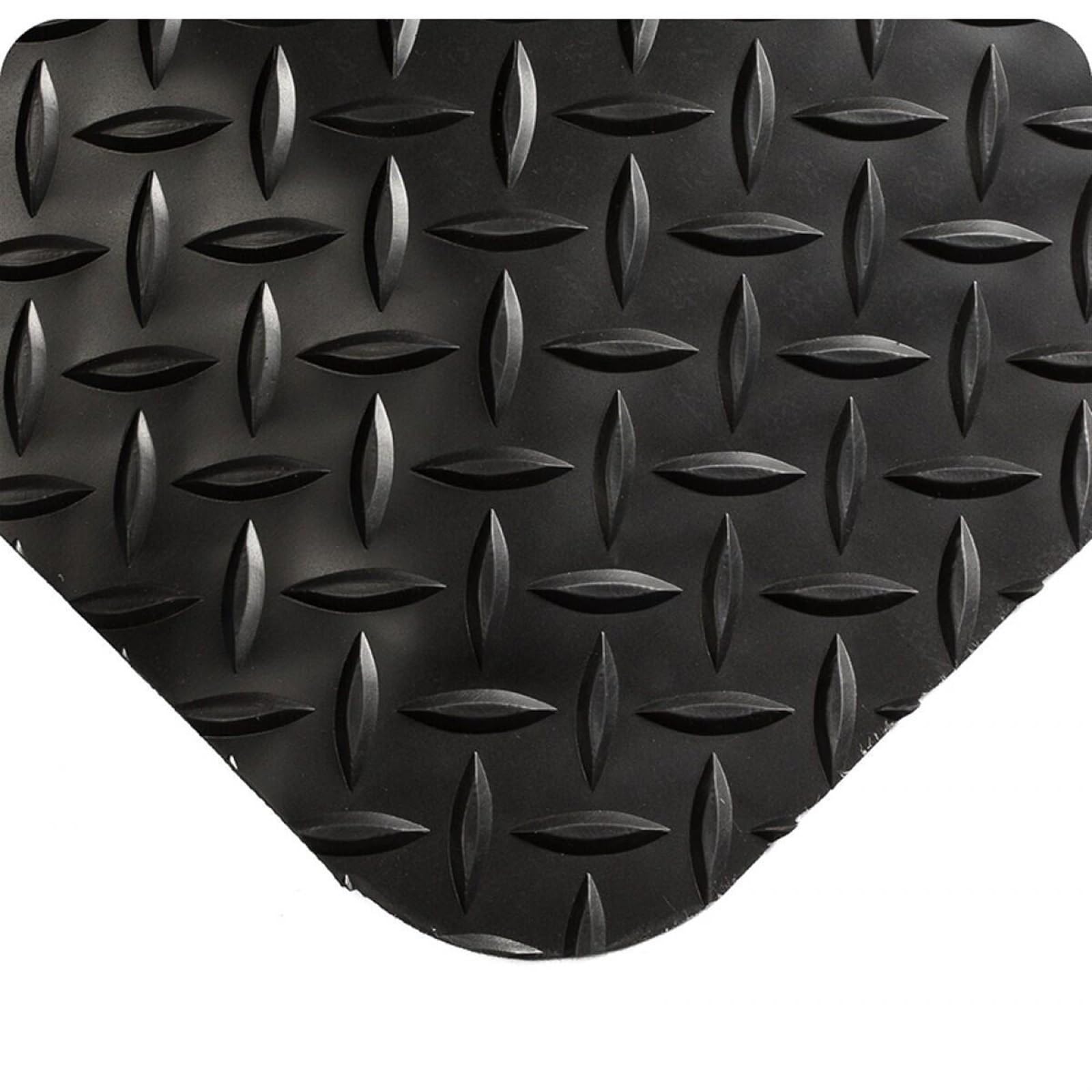 GTHTUHFD Width 100Cm Anti-Fatigue Mat Diamond Plate Ergonomic Mat 20Mm Thick Industrial Anti-Fatigue Floor Mat Ergonomic Workplace Mat,Black2-100x140cm