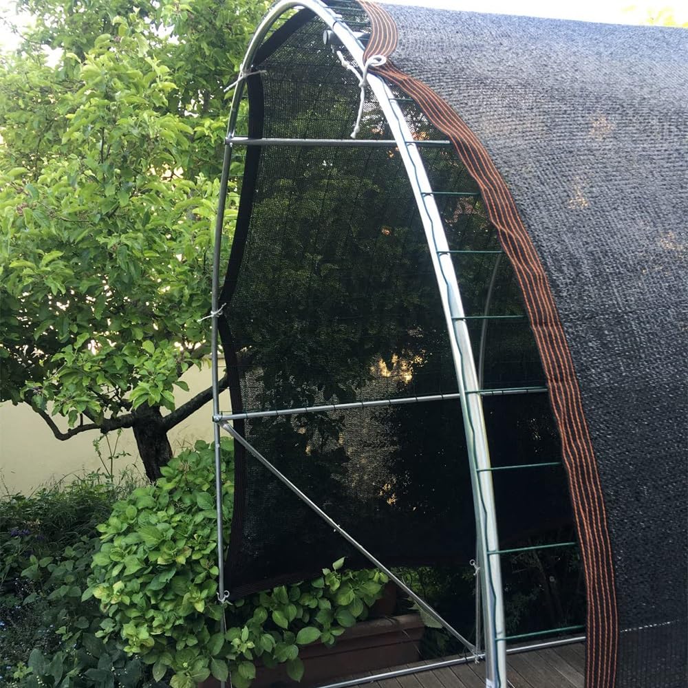 Red de sombreo, 60% ProteccióN Rayos UV, Malla Sombreadora al Aire Libre, Anti Âge Y Cortavientos Tela de Sombra De Privacidad, para Balcón, Terrazas, Pérgola, Camping, Césped(Black,6x10.0m)