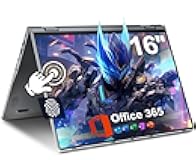 jumper 16 inch Convertible Laptop, 2 in 1 Laptop Computer with IPS FHD 360 Degree Touchscreen, 16GB DDR4 640GB Storage, Fingerprint Reader, WiFi 6, 53.2WH, Backlit Keyboard, Type-C, 1 Year Office 365