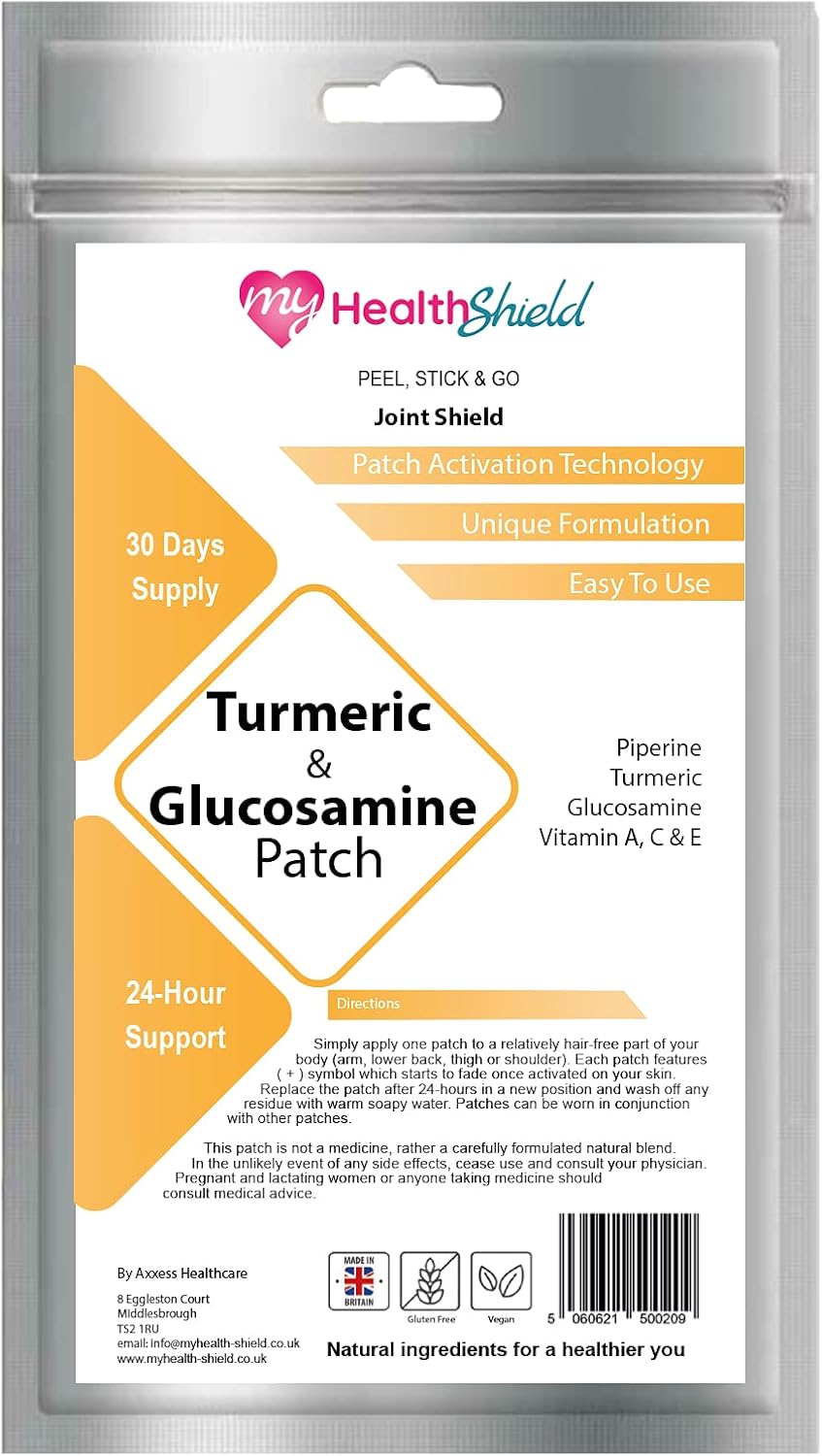 Glucosamine Joint Patches Turmeric, Vitamin A, C and E (30 Patches) Amazon.co.uk Health