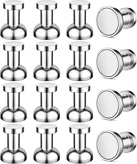 FINDMAG 16 Pack Refrigerator Magnets, Magnets for Whiteboard, Strong Magnet Fridge, Mini Push Pin Magnets, Small Fridge Magnets, Magnetic Push Pins, Neodynium Magnets for Hanging, DIY Crafts