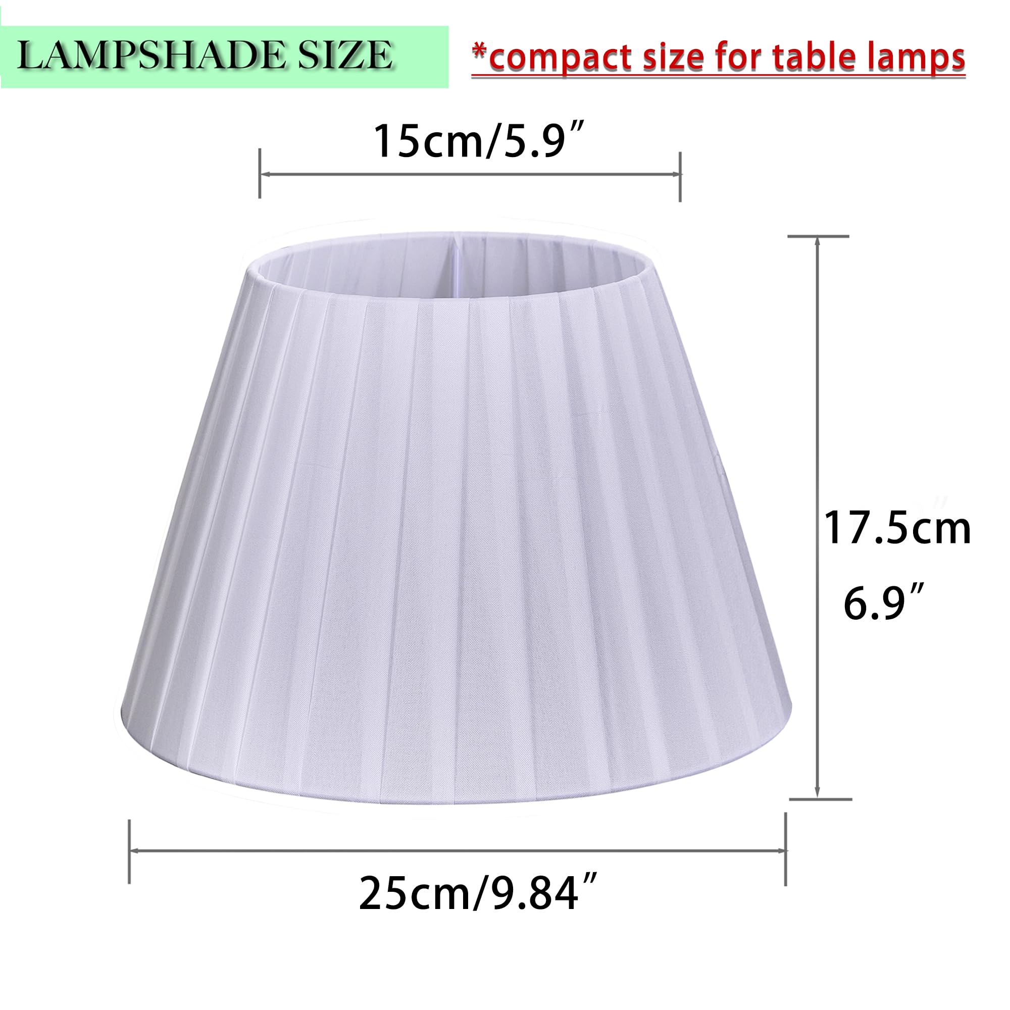 SALUTUYA Abat-jour Lustre Abat-jour En Tissu Moderne 2PCS Clip Sur L