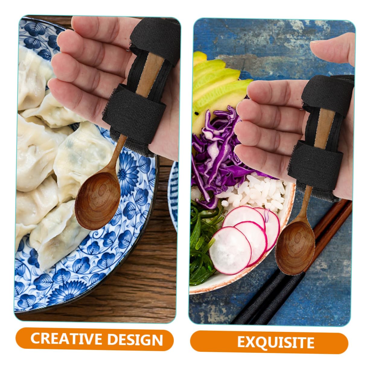 Anneome 6piezas Para Utensilios Para Ancianos y Discapacidad De Soporte Adaptable Para Cubiertos y Cepillos De Dientes