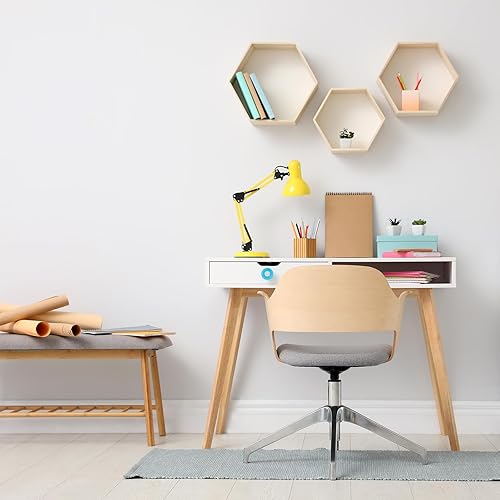 Miniatura 4 de Rebower Tablón de anuncios de fieltro autoadhesivo de corcho hexagonal (con pines), para calcomanías de decoración de pared de oficina y hogar - 12