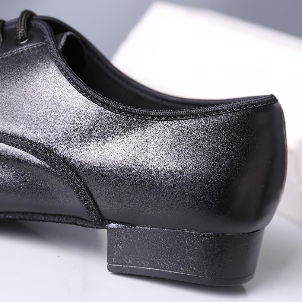 Scarpe da Ballo Uomo Liscio Pianta Larga Suola Scamosciato per Salsa Tango Jazz