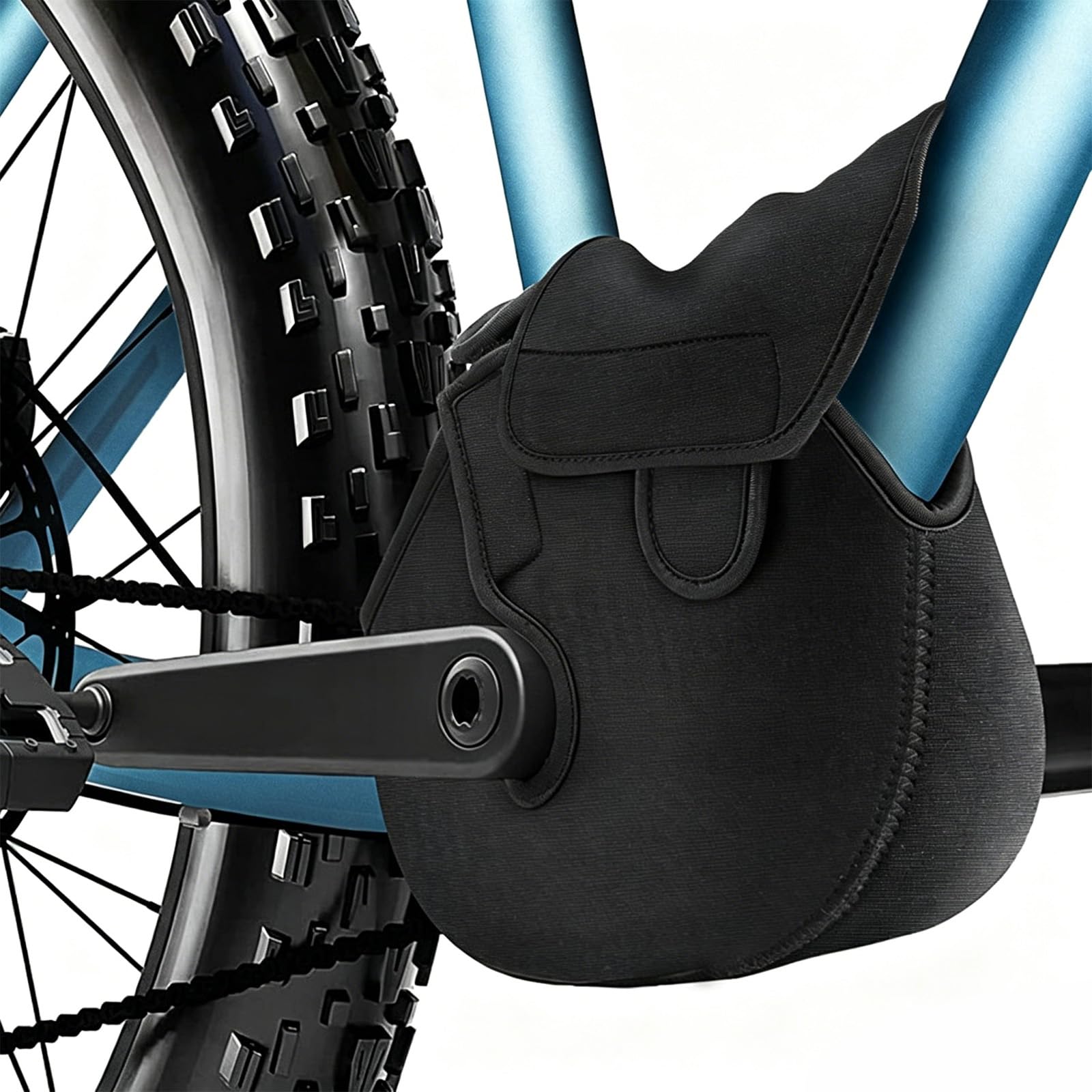 E-Bike Mid Motor Protective Cover, Waterproof Neoprene Electric Bike Motor Cover, Easy Install Ebike Engine Protector for Mid Motor Transportation Storage