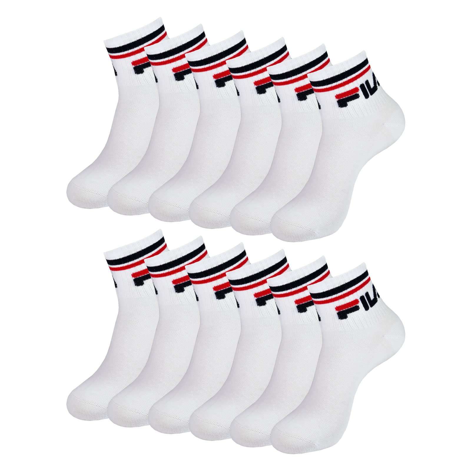 Fila Calza - Calzini Sportivi Da Uomo E Donna, 6 Paia, -300 Bianco, 43-46 - 4
