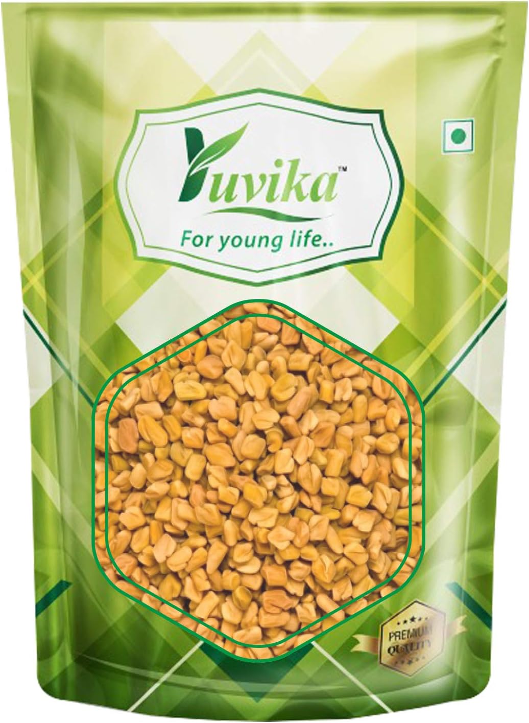 Yuvika Methi Dana (Fenugreek Seeds) 400 Grams | Trigonella Foenum-Graecum | Whole Indian Spice for Cooking, Pickles & Seasoning | Aromatic Fenugreek Seeds