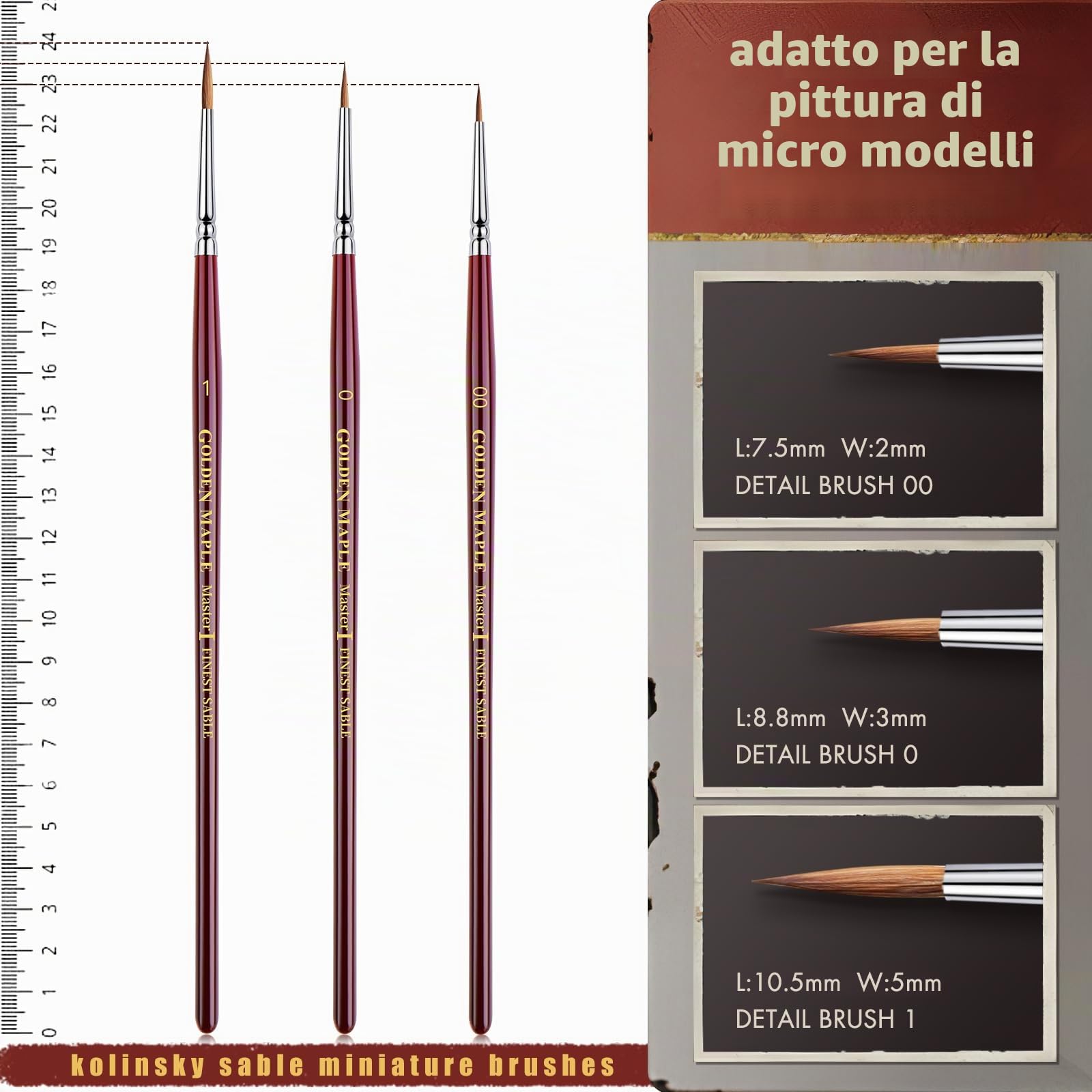 Sable Paint Brush Set
