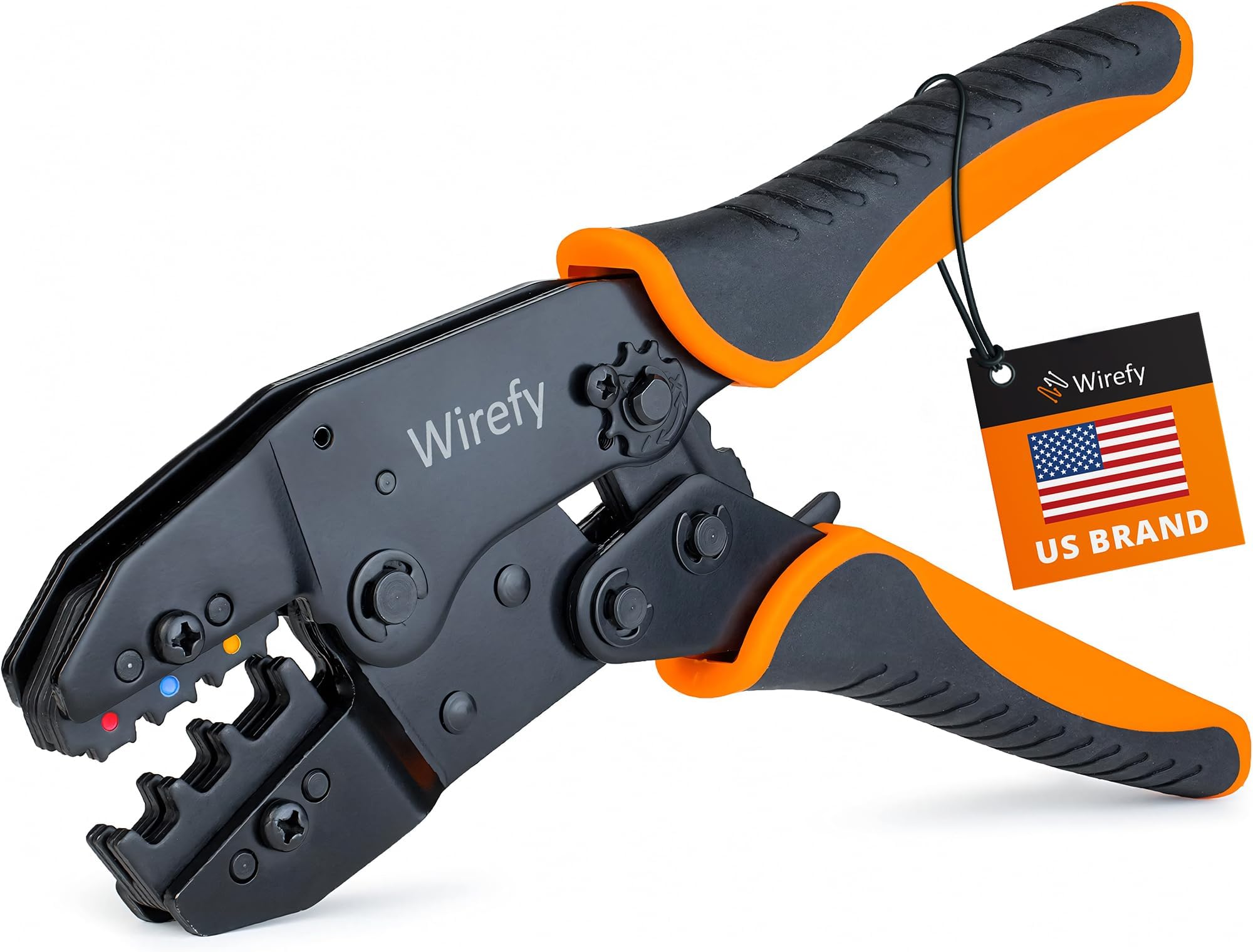 Wirefy Crimping Tool For Insulated Electrical Connectors - Ratcheting Wire Crimper - Crimping Pliers - Ratchet Terminal Crimper - Wire Crimp Tool 22-10 AWG