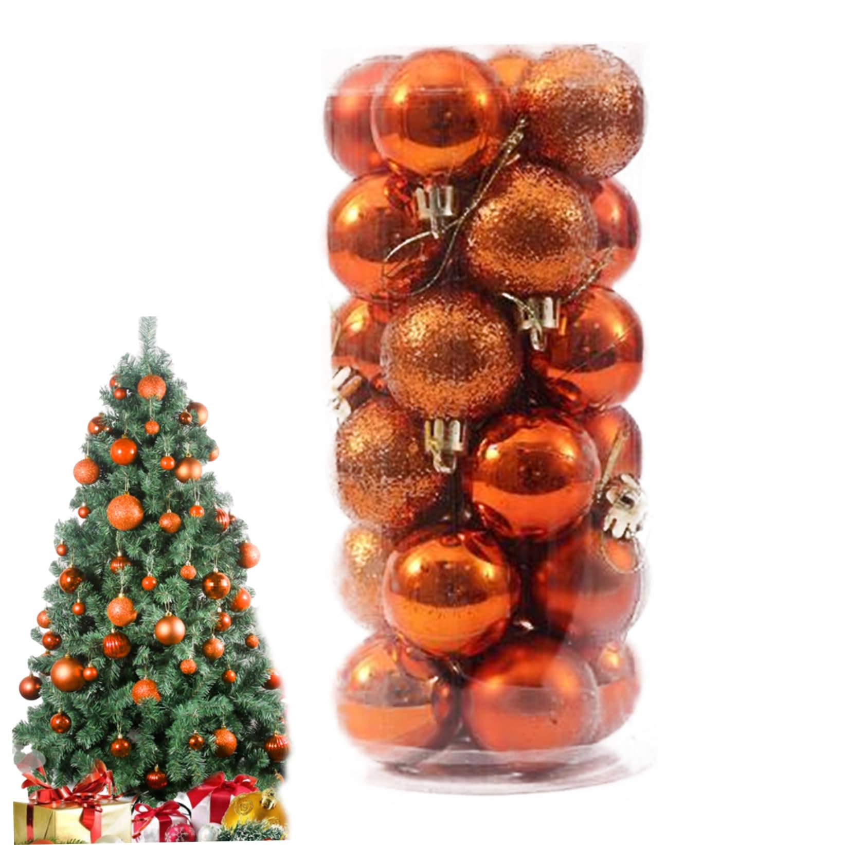 Boules de Noël en PVC résistant pour éviter la casse et sécuriser le sapin