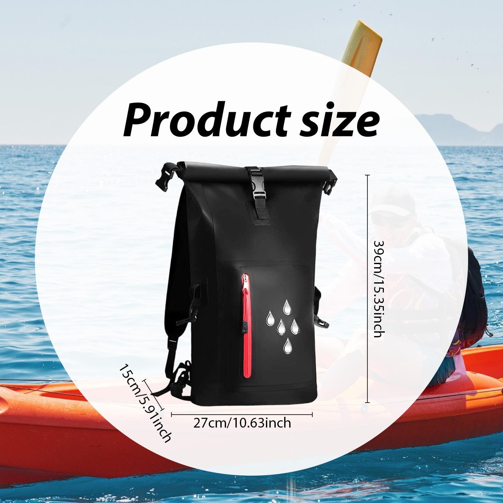 Borsa stagna Impermeabile Zaino Impermeabile Sacca stagna Borsa Galleggiante per Kayak per Surf Canoa Kayak