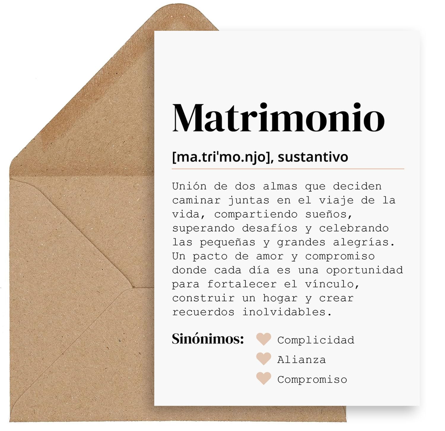 CONTRAXT Tarjeta felicitacion boda. Regalos de boda para los novios recien casados Detalles tarjeta postal boda matrimonio con sobre regalo para novios recien casados (Boda)
