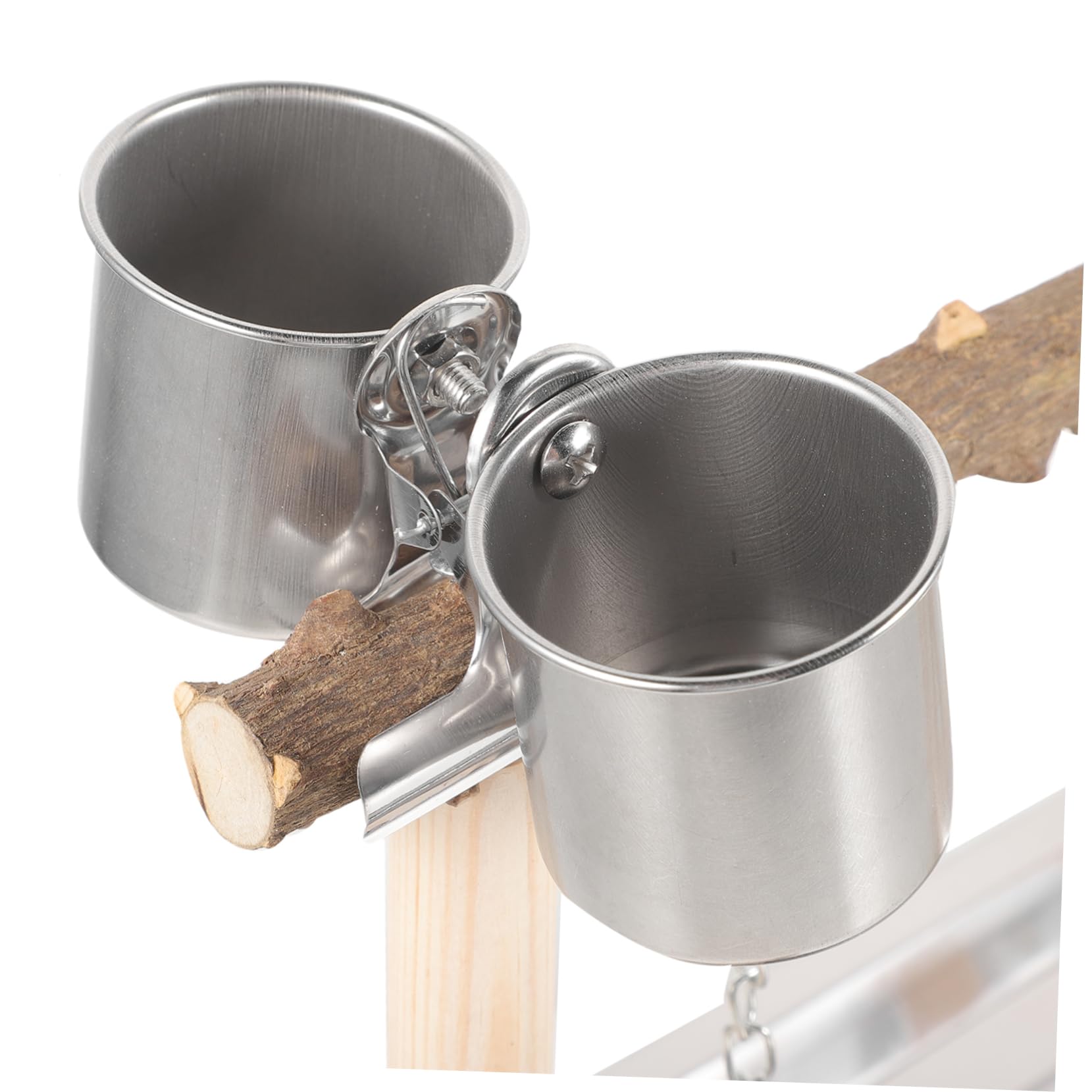 Set Supporto Gioco Legno Uccelli Pappagalli Altalena Scala Tazza Cibo Montaggio Facile Gabbia Riposo Esercizio
