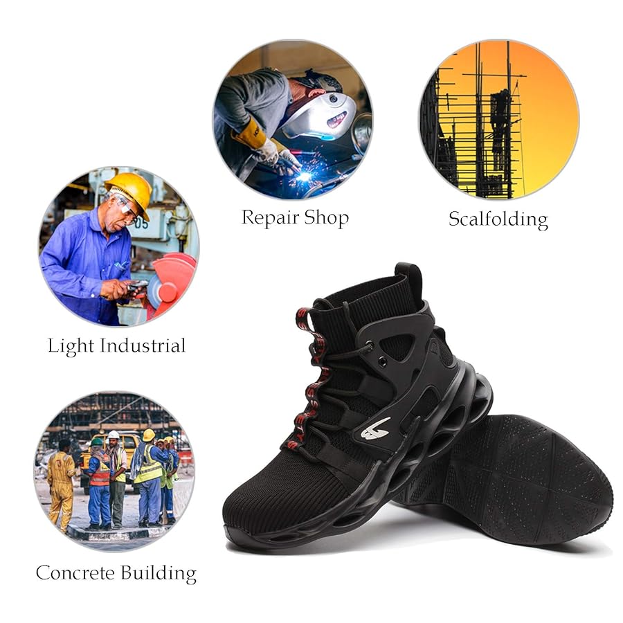 Reebok athletic style steel toe work boots