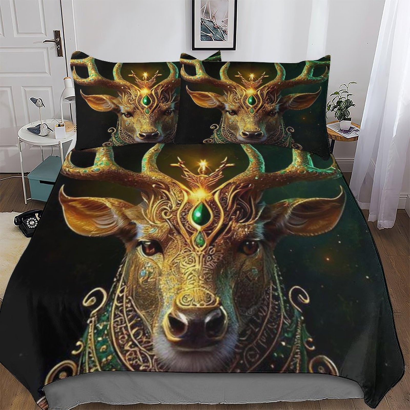 Housse de couette cerf ultra douce en microfibre respirante King size