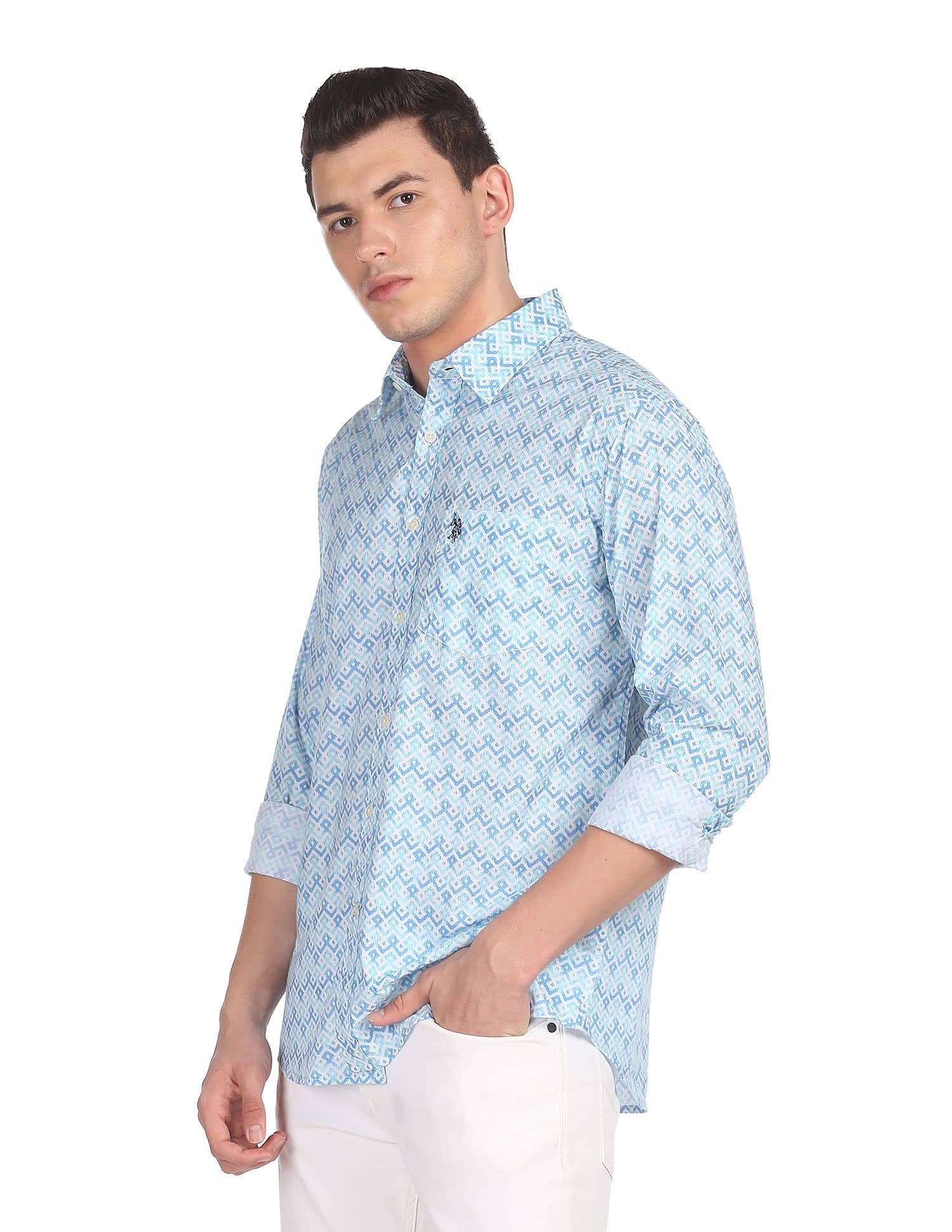 U.S. POLO ASSN. Men's Printed Fitted Shirt