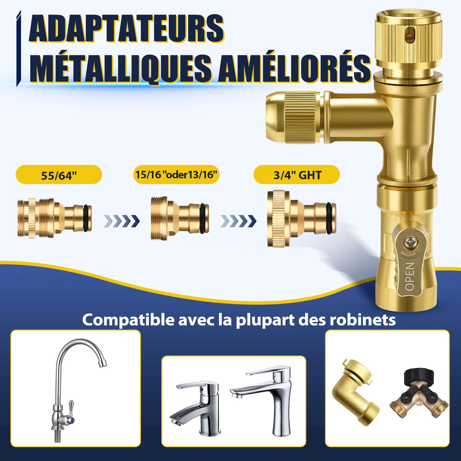 GADFISH Nettoyeur Gravier Aquarium, Rapide Aquarium Changeur l'eau avec Tuyau en PVC de 15m, Nettoyeur de Gravier à Siphon pour Aquarium