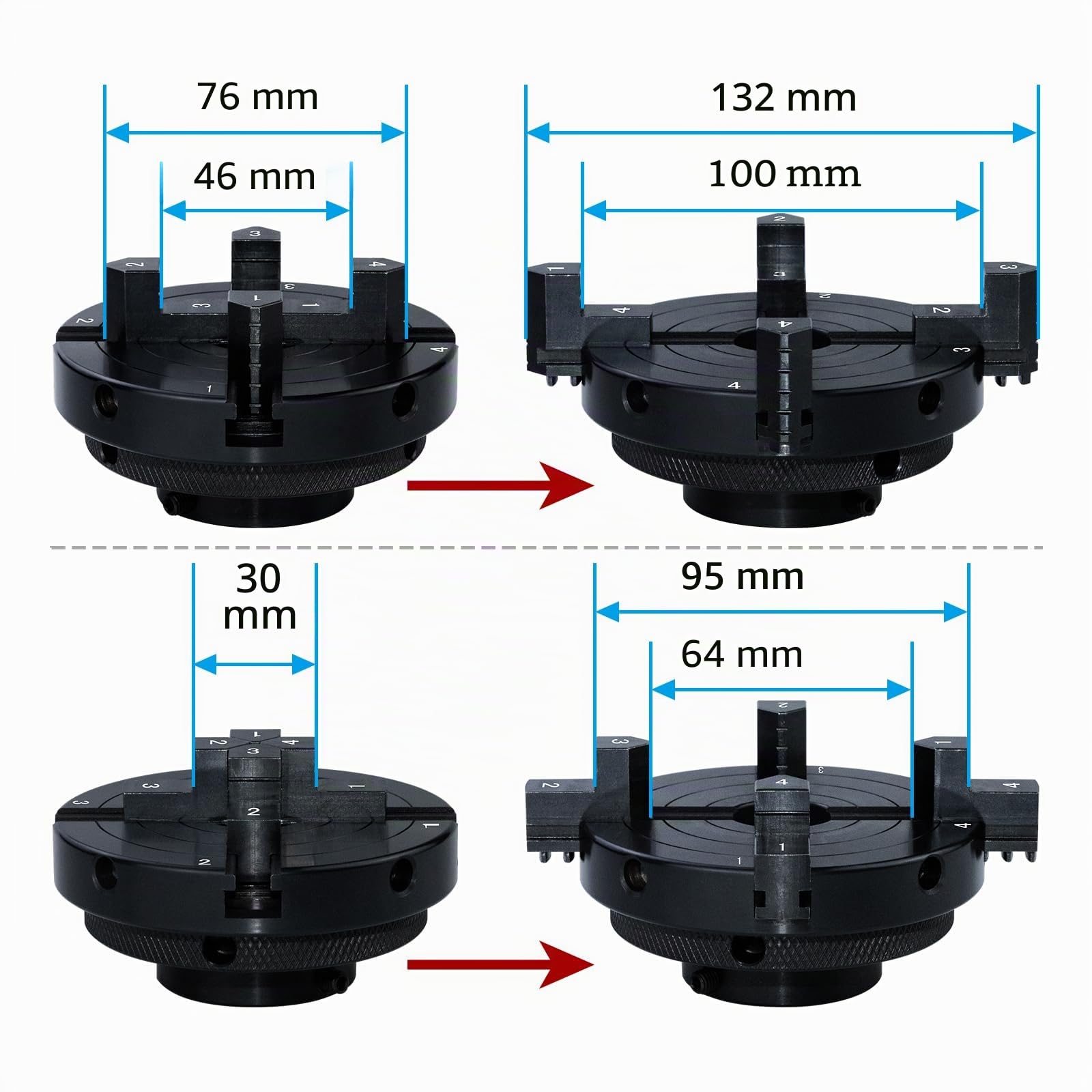 Mandril de Torno Diámetro del Portabrocas 102mm Mandril autocentrante para mandril de torno M33 y M18(1)