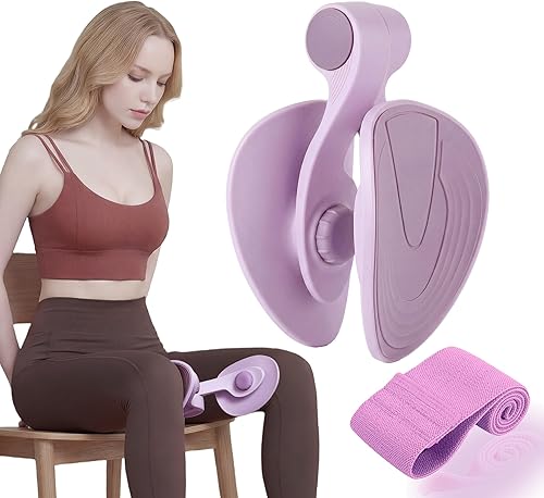 SUSHENJO Inner Thigh Exerciser Resistance Band Set, Pelvic Floor Kegel Trainer, Hip Leg Trainer for Postpartum Recovery Home Gym Equipment