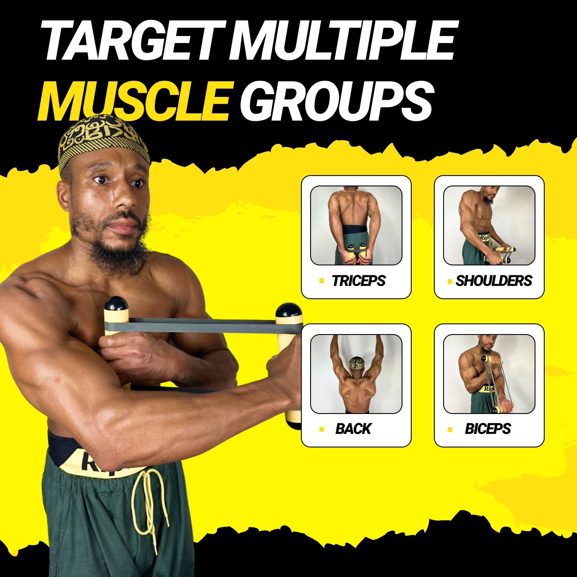 Bandas de repuesto para equipo de entrenamiento RipRight RipStick – Entrenamiento de resistencia ajustable, rehabilitación de articulaciones, entrenamiento de hombro