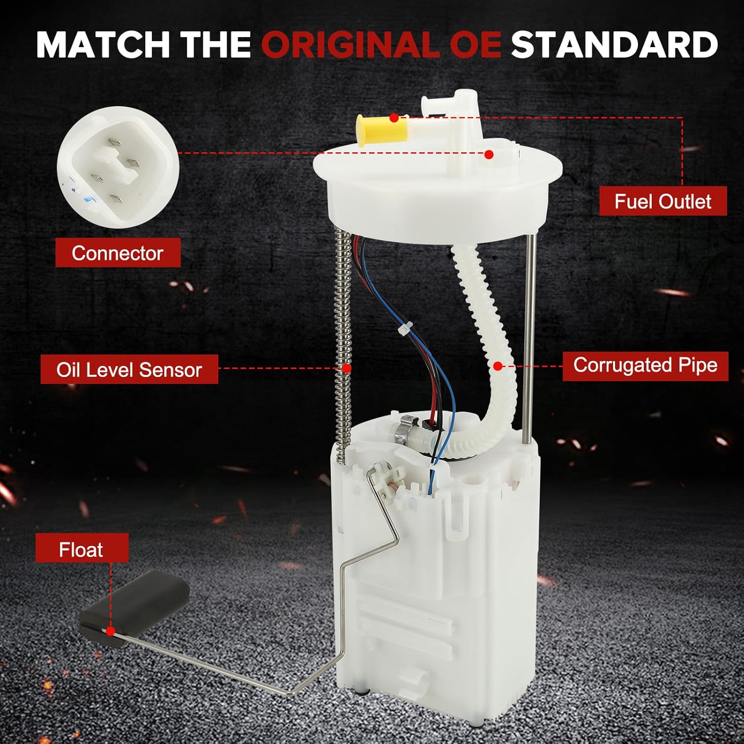 E8733M Electric Fuel Pump Module Assembly Compatible with Honda CR-V 2.4L L4 2002 2003 2004 2005 2006 Replaces# P76394M FG0963