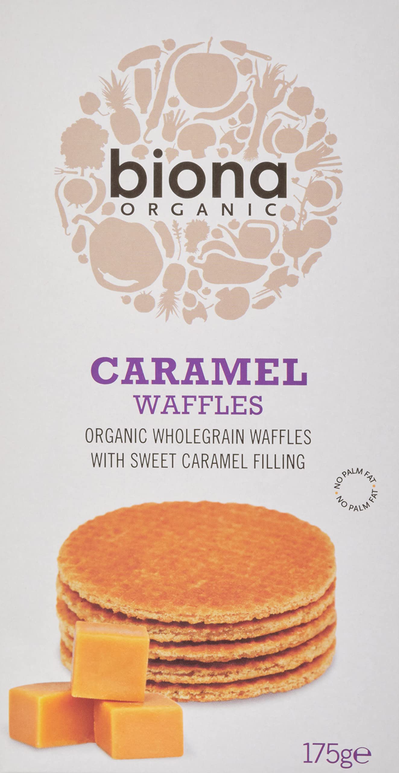 BIONA Organic Caramel Waffle Cookie, 175 GR