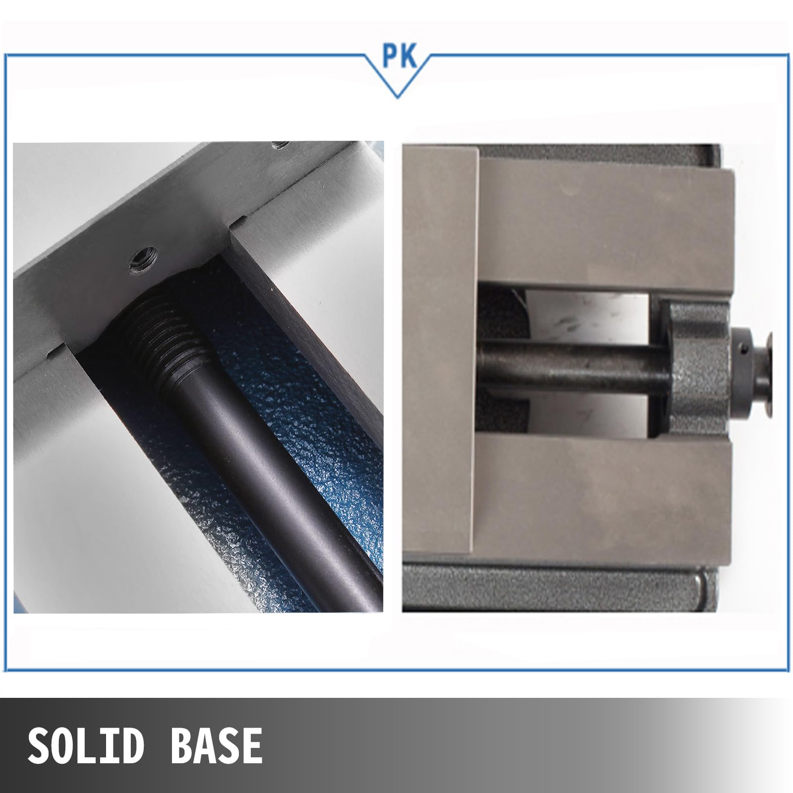 VEVOR Abrazadera de tornillo de banco de 125 mm, tornillo de mesa 125 mm, abrazaderas de banco 140 mm, tornillo de banco de metal profesional de hierro fundido para taladro de columna, mandíbulas