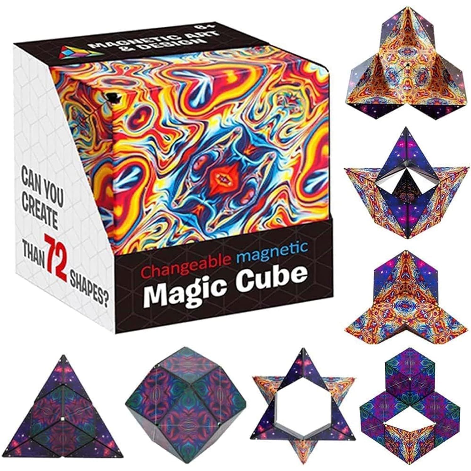 Shape Shifting Box Magnetic Cube 3D Puzzle for Kids and Adults, Shape Changing Cube Transforms Into Over 70 Shapes Shifting Anti-Stress Puzzles Brain-Teaser-STEM Fidget Toy Random Color (B0D6RJZW2H) Amazon Price History, Amazon Price Tracker