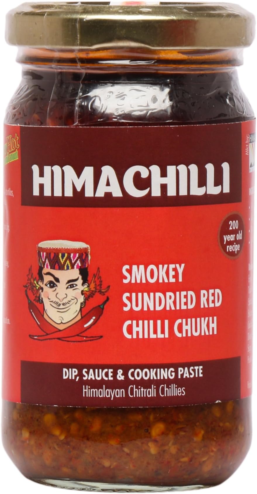 HIMACHILLI Smokey Red Chilli Dip, Marinade, Chutney and Pickle. Spicy with every little bite-200 gms Chukh.